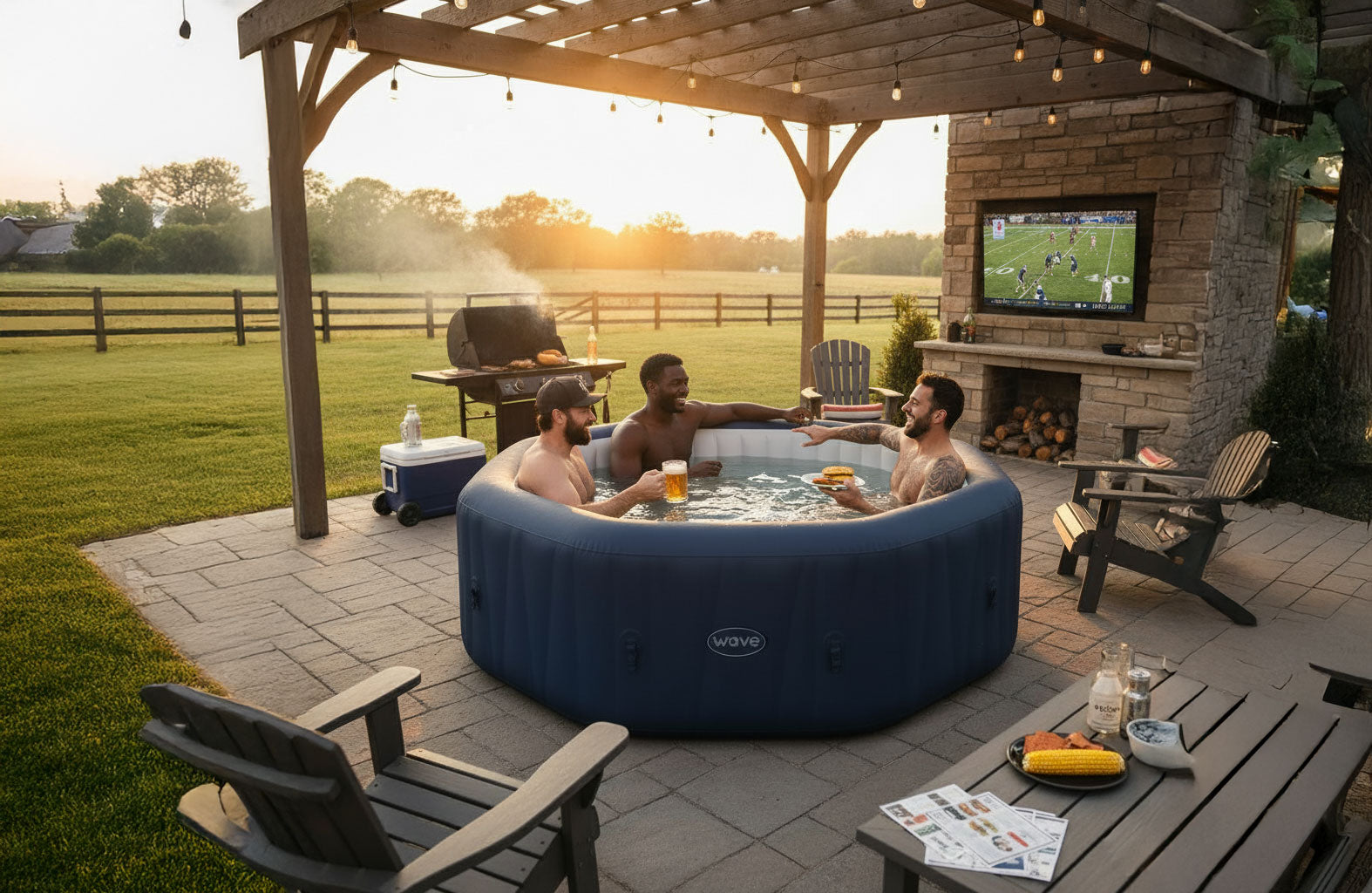 Wave Spa Hot Tub: The Ultimate Upgrade for Your Football Party & Fantasy Draft