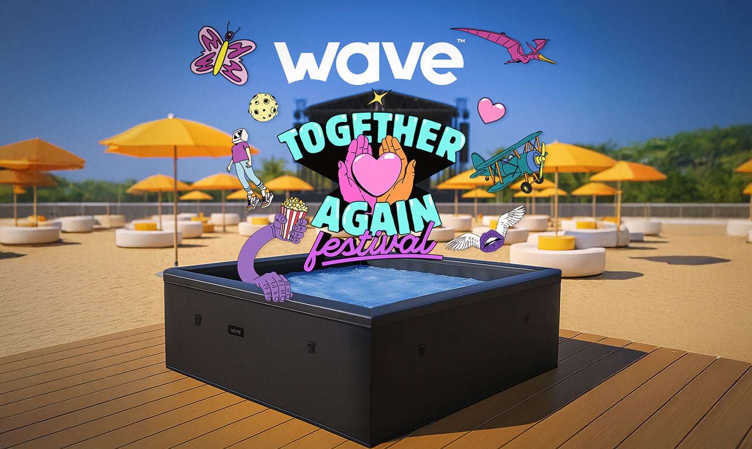 When O Beach Met Wave: We Brought the Bubbles to Ibiza (Cheshire, UK!) - Wave Spas USA