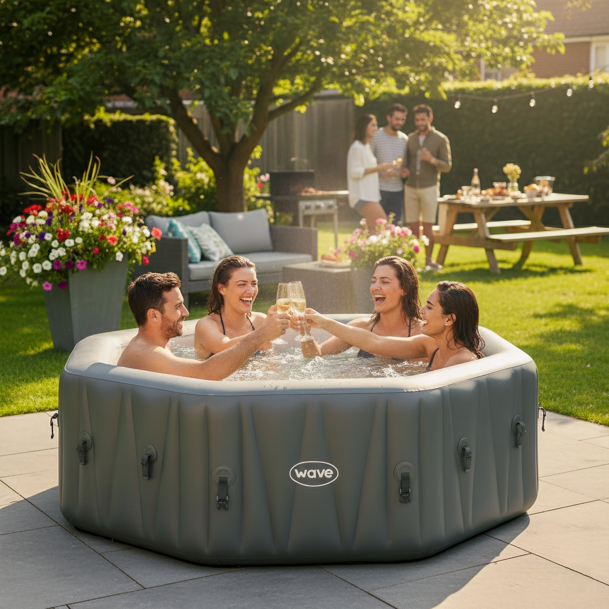 Aegean | 6-Person Inflatable Hot Tub | Built-In Integrated Heater