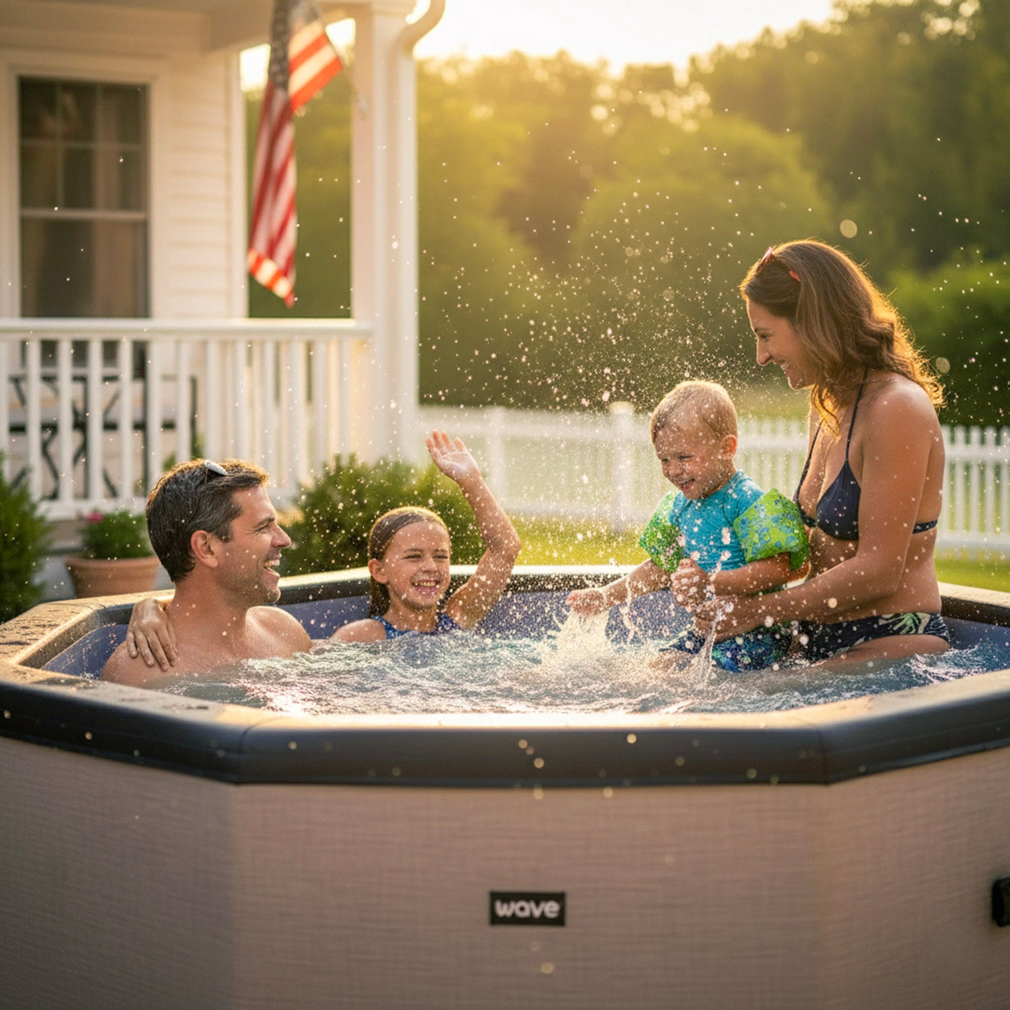 Como | 6-Person Eco Foam Hot Tub | Built-In Integrated Heater