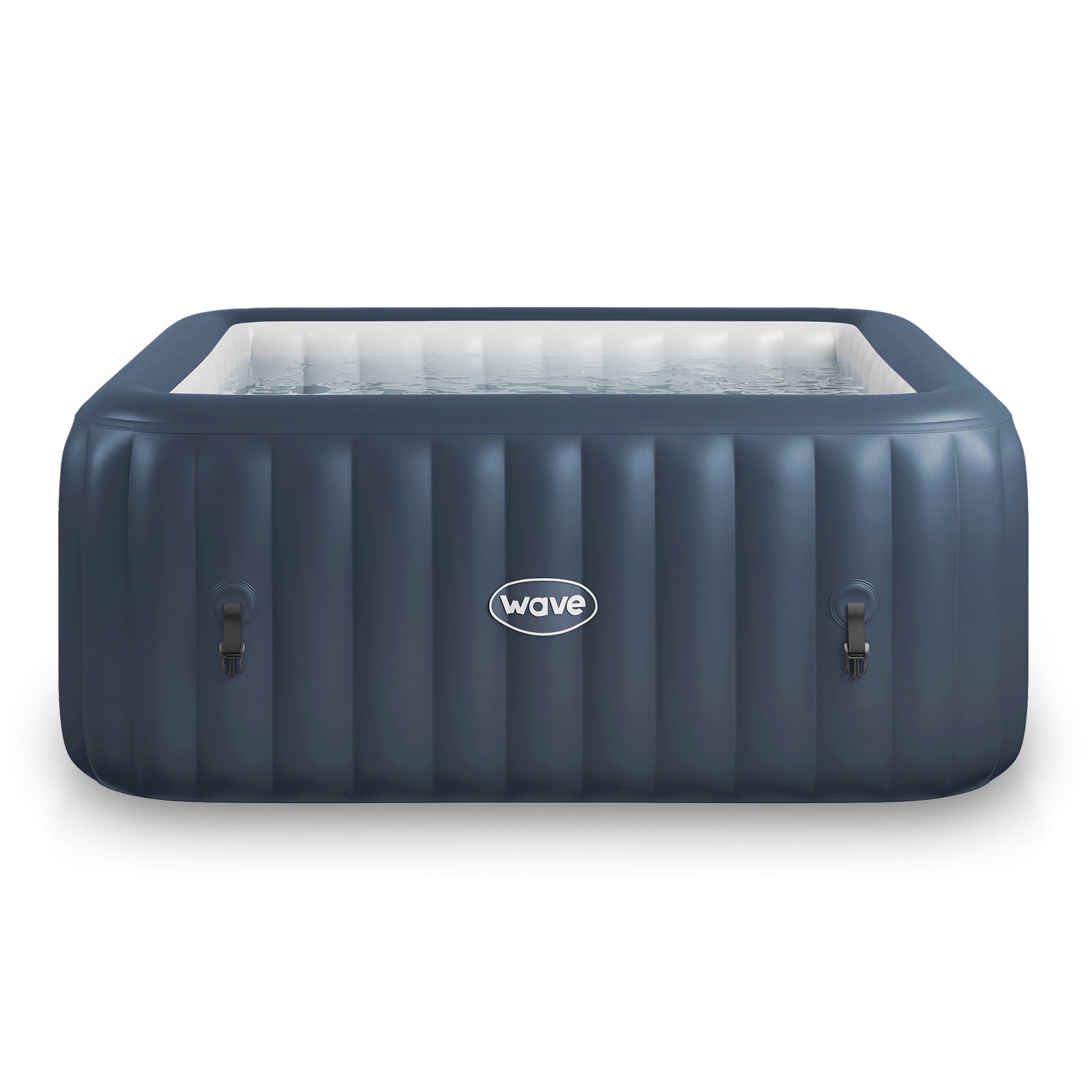 Pacific | 4/6-Person Inflatable Hot Tub | Built-In Integrated Heater Inflatable Spa Wave Spas Navy Standard 4 Person | 61x25.6"