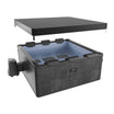 Adriatic | 6 Person Square Aluminium Frame Hot Tub | Black Wood Frame Spa Wave Spas USA