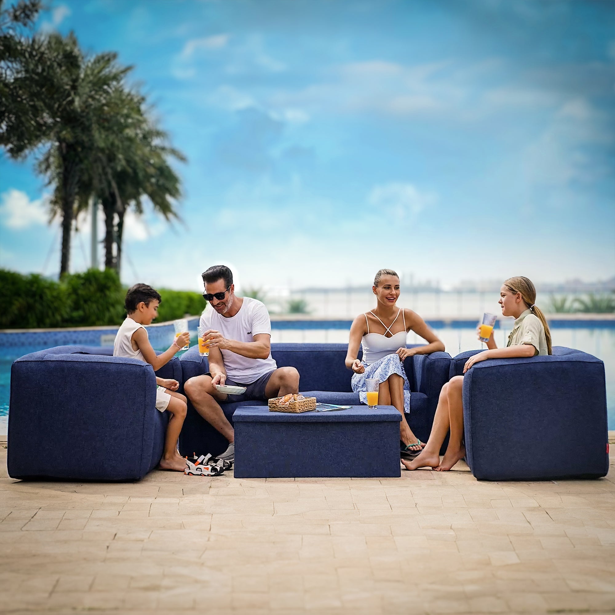 Chair and Double Sofa Set Furniture Wave Spas USA