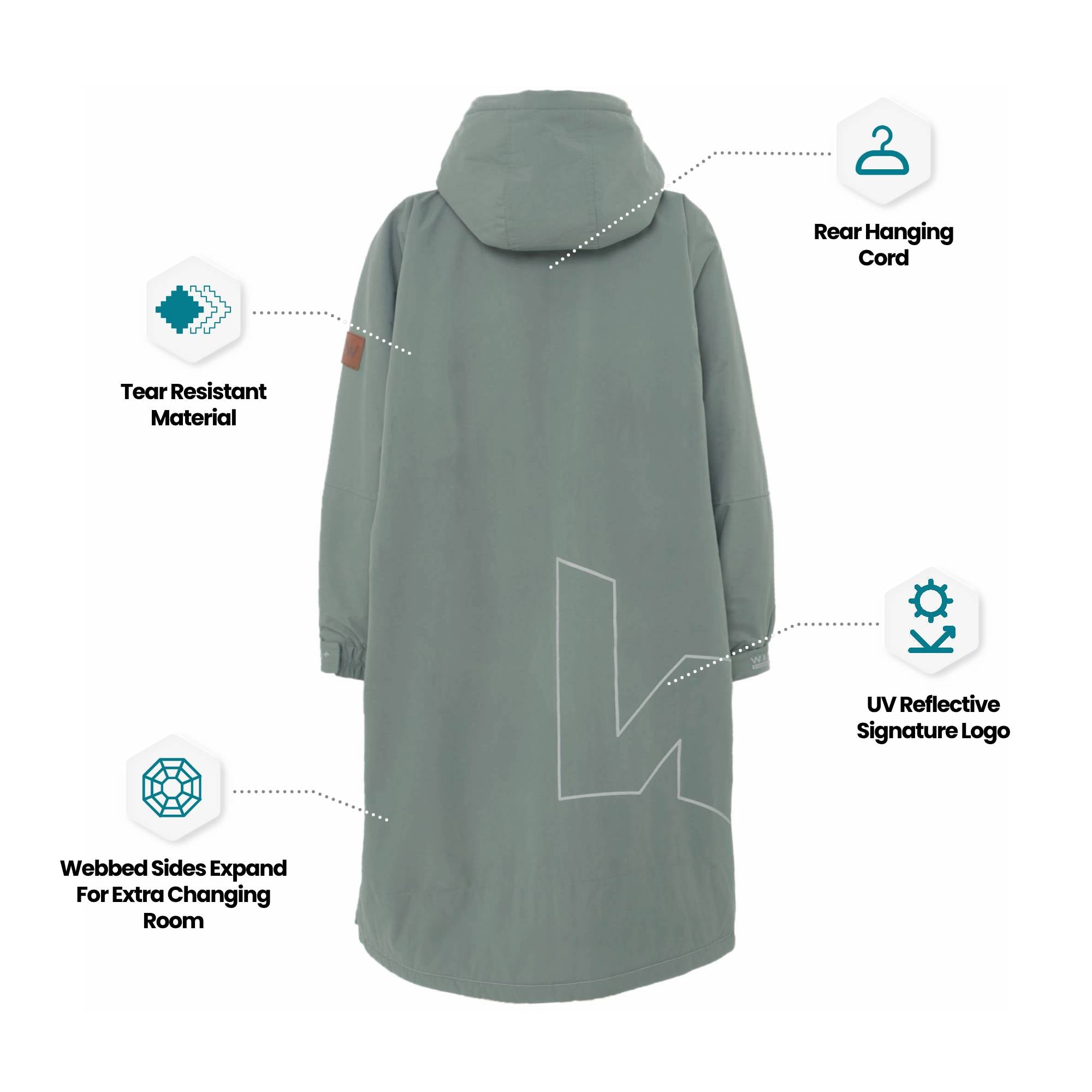 Fleece-Lined Hot Tub Changing Robe | Waterproof & Windproof | Unisex Robes Wave Spas USA