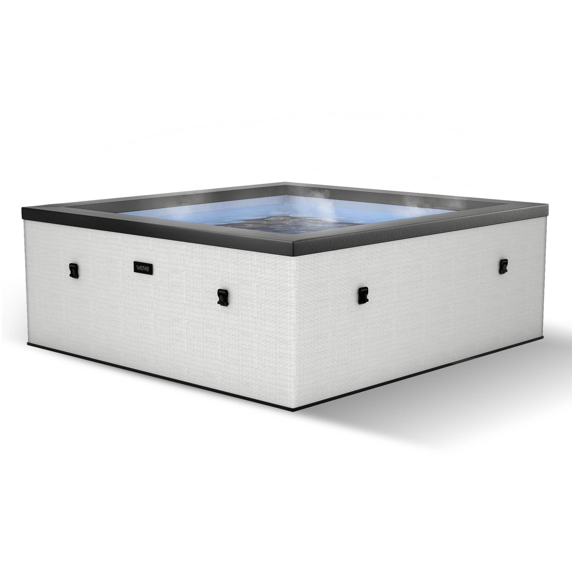 Garda | 4/6-Person Eco Foam Hot Tub | Built-In Integrated Heater Eco Foam Spas Wave Spas Pebble White Standard 4 Person | 63x27"