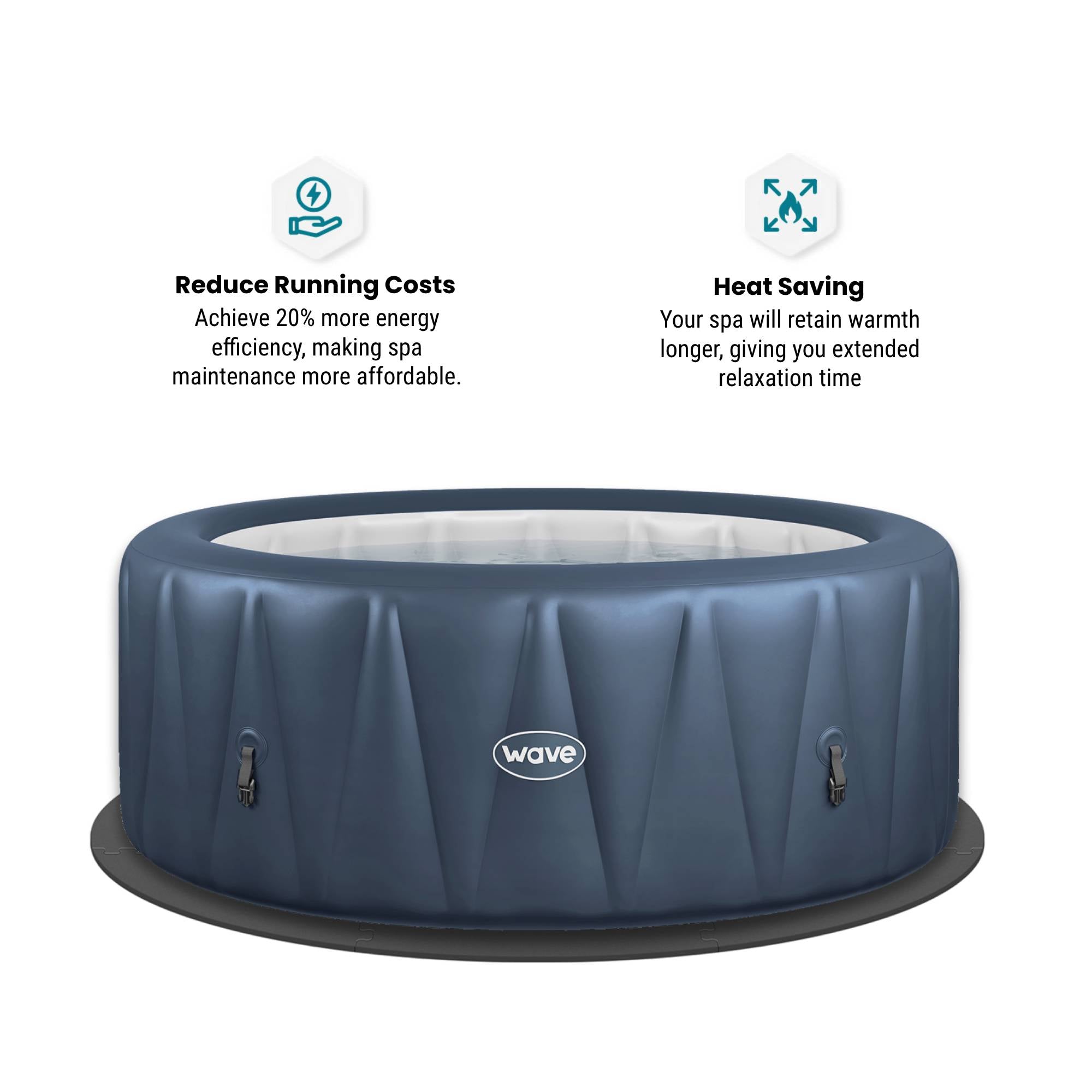 Insulating Floor Foam Mat | Round | 16 Pieces Mats Wave Spas