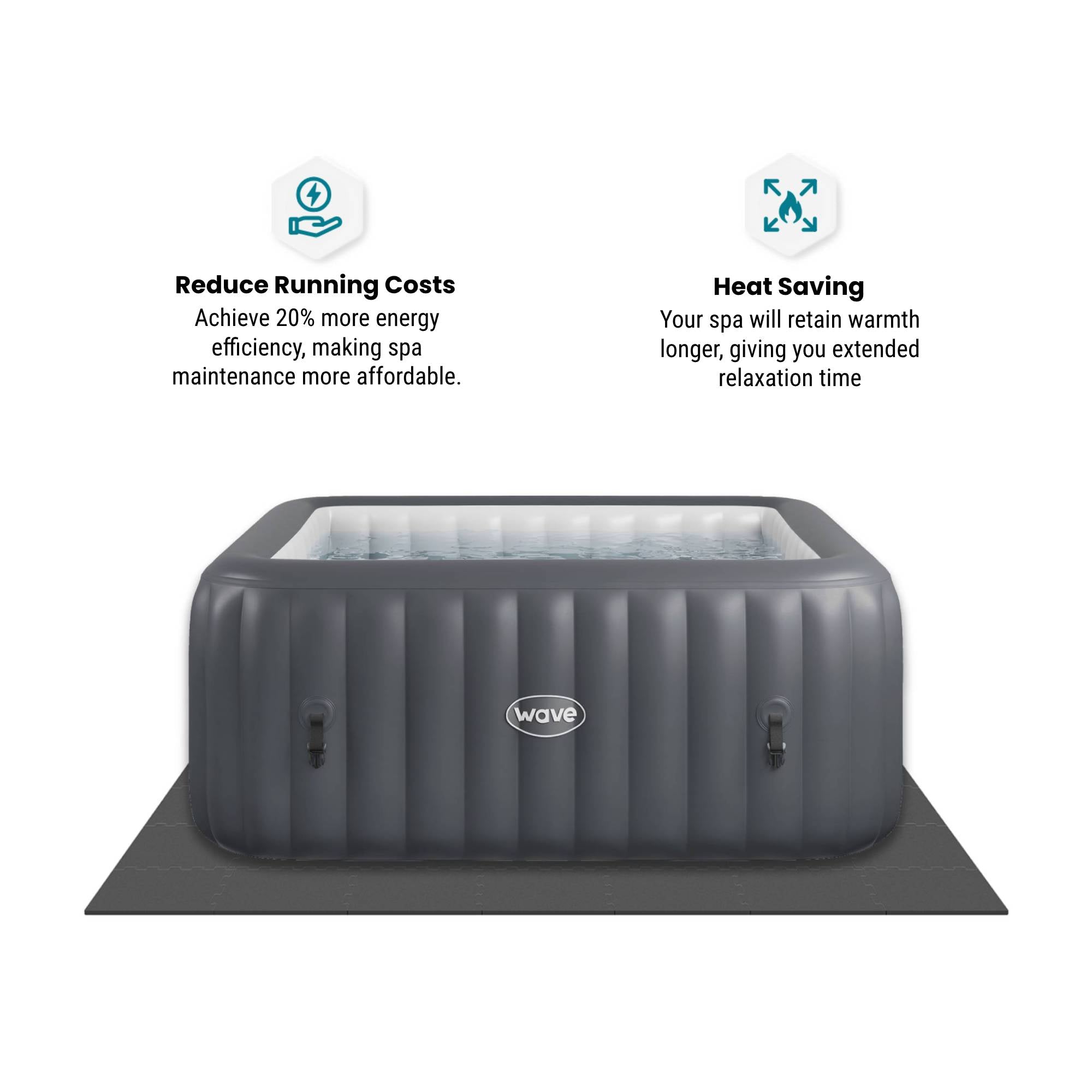 Insulating Floor Foam Mat | Square | 49 Pieces Mats Wave Spas