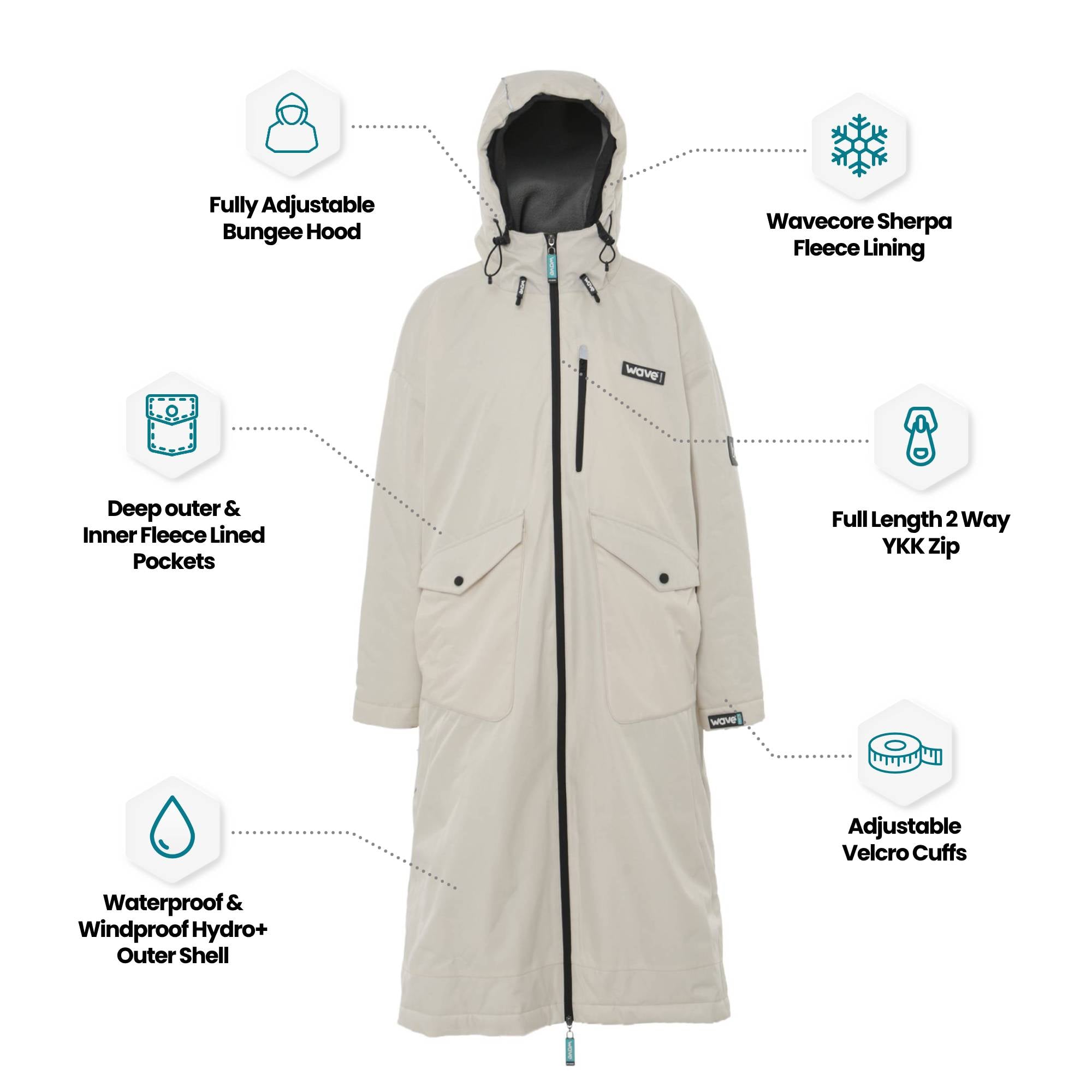 Wave 3 in 1 Hot Tub Changing Robe | Waterproof & Windproof | Unisex Robes Wave Spas USA