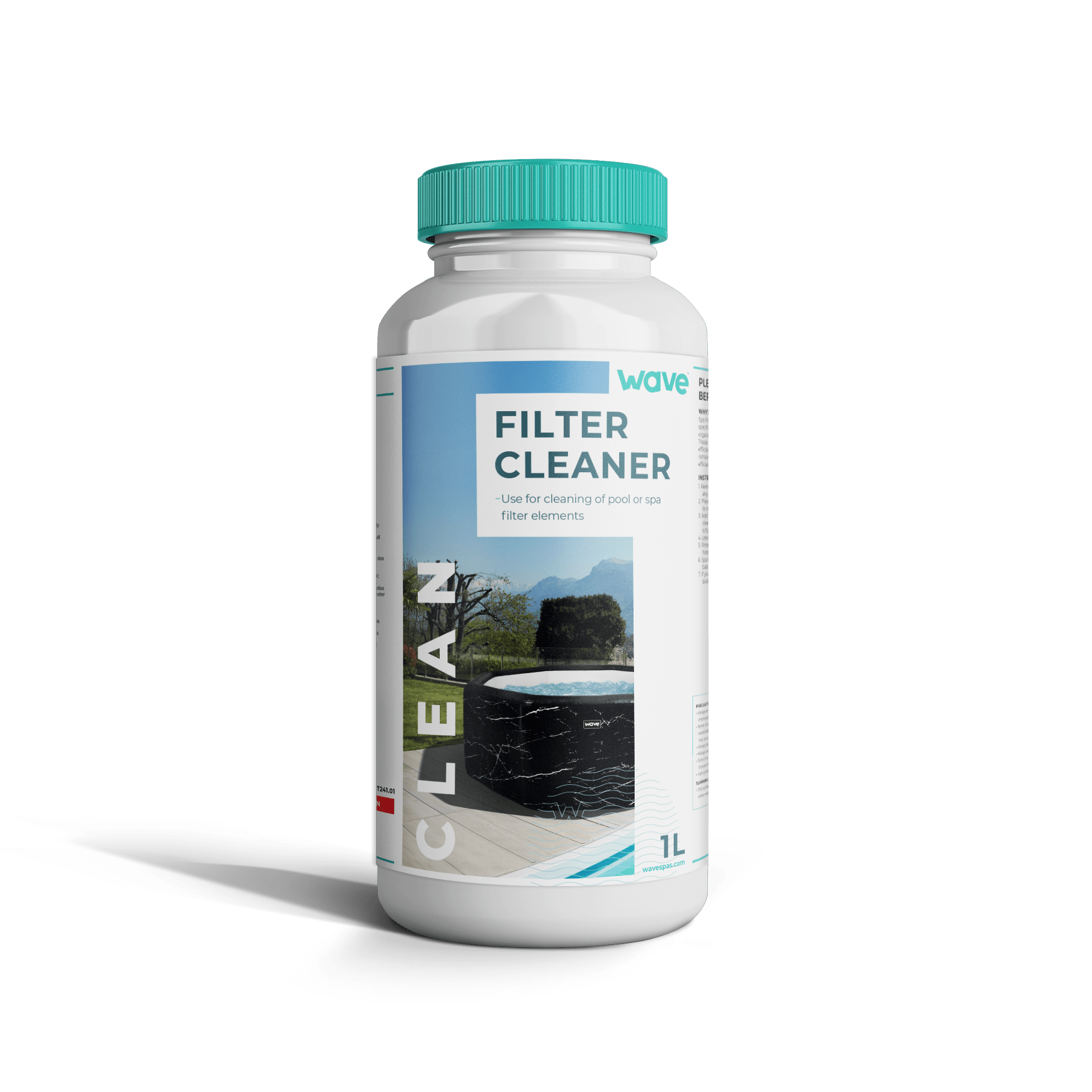 Hot Tub Filter Cartridge Cleaner | 1L Spa Chemicals Wave Spas
