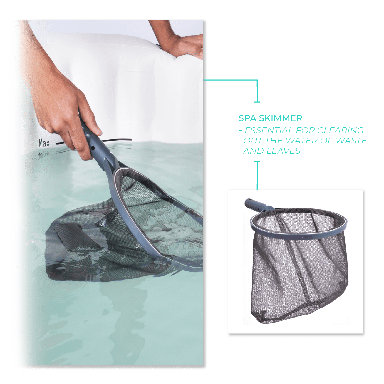 Cleaning Kit | Cleaning Mitt, Net, Brush Cleaning & Maintenance Wave Spas