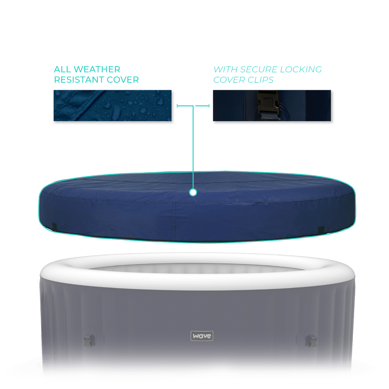 Cover | Atlantic Plus | Blue Insulating Cover Wave Spas