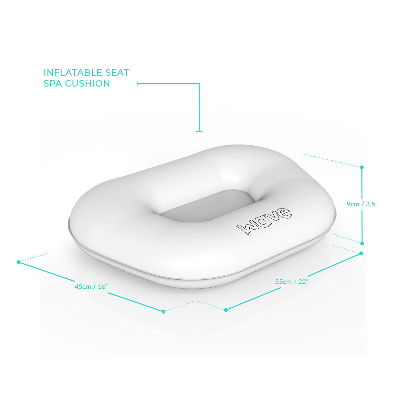 Inflatable Seat Cushion/Floating Tray | White Seats Wave Spas