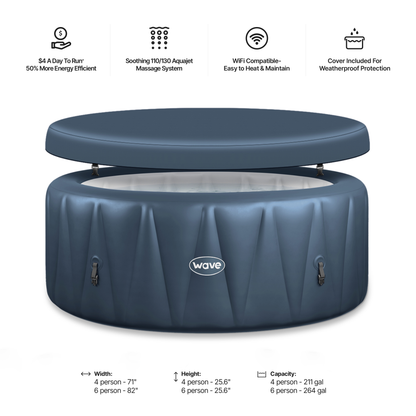 Atlantic | 4/6-Person Inflatable Hot Tub | Built-In Integrated Heater