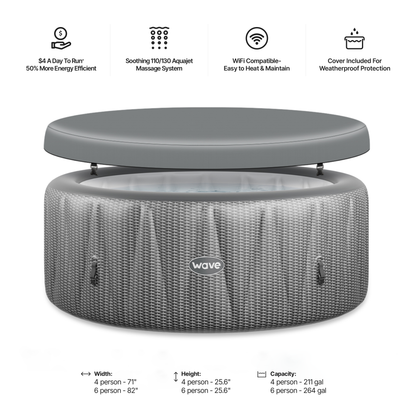 Atlantic | 4/6-Person Inflatable Hot Tub | Built-In Integrated Heater