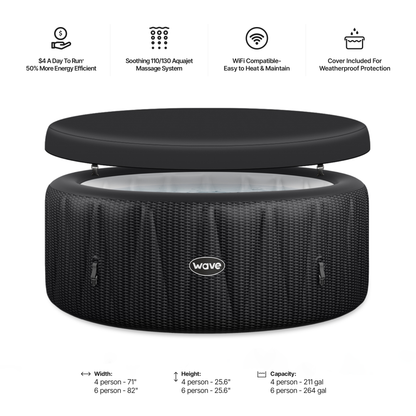 Atlantic | 4/6-Person Inflatable Hot Tub | Built-In Integrated Heater