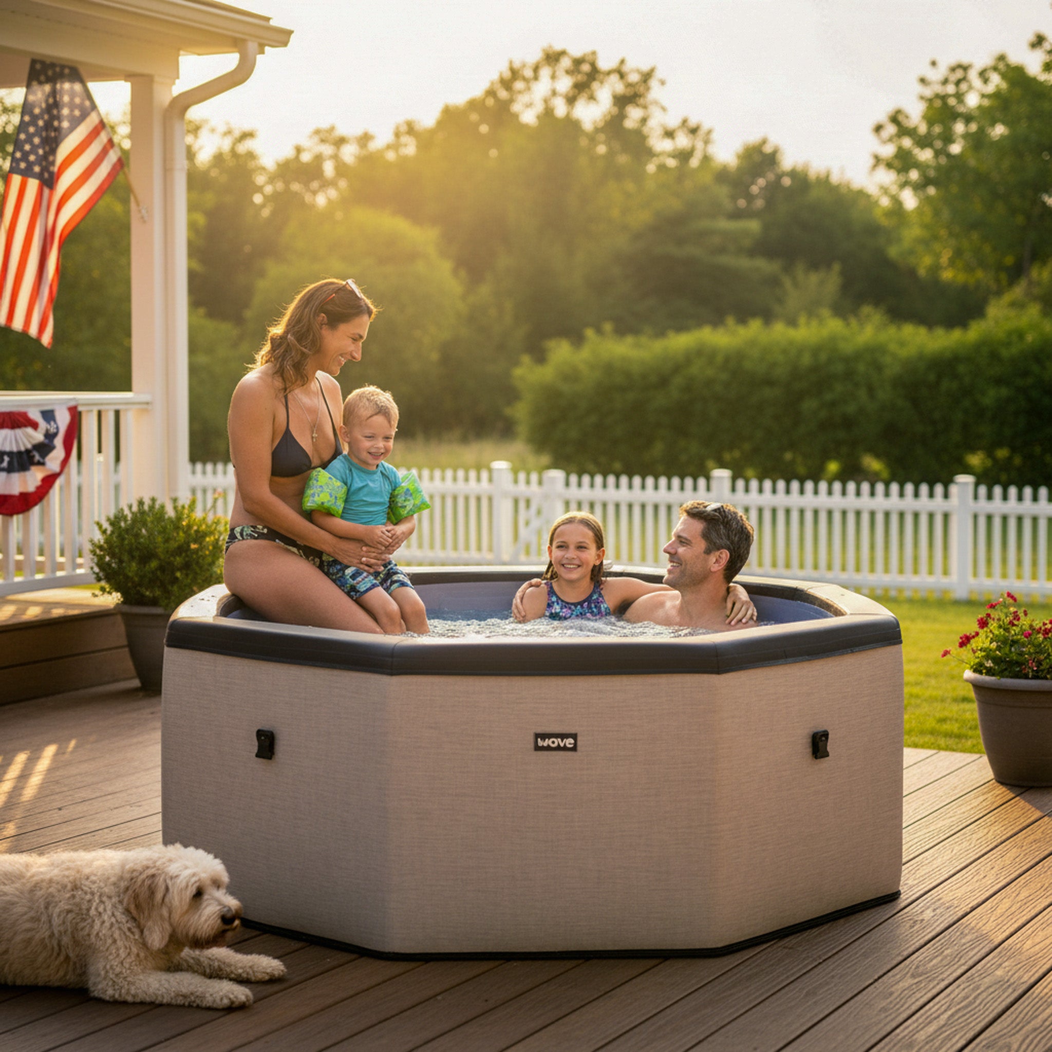 Como | 6-Person Eco Foam Hot Tub | Built-In Integrated Heater