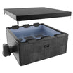 Adriatic | 6 Person Square Aluminium Frame Hot Tub | Black Wood