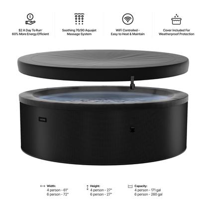 Tahoe | 4/6-Person Eco Foam Hot Tub | Built-In Integrated Heater