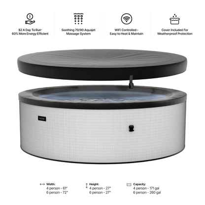 Tahoe | 4/6-Person Eco Foam Hot Tub | Built-In Integrated Heater