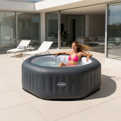 Aegean | 6-Person Inflatable Hot Tub | Built-In Integrated Heater Inflatable Spa Wave Spas