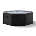 Como | 6-Person Eco Foam Hot Tub | Built-In Integrated Heater Eco Foam Spas Wave Spas Charcoal Black Standard 6 Person | 77x27"