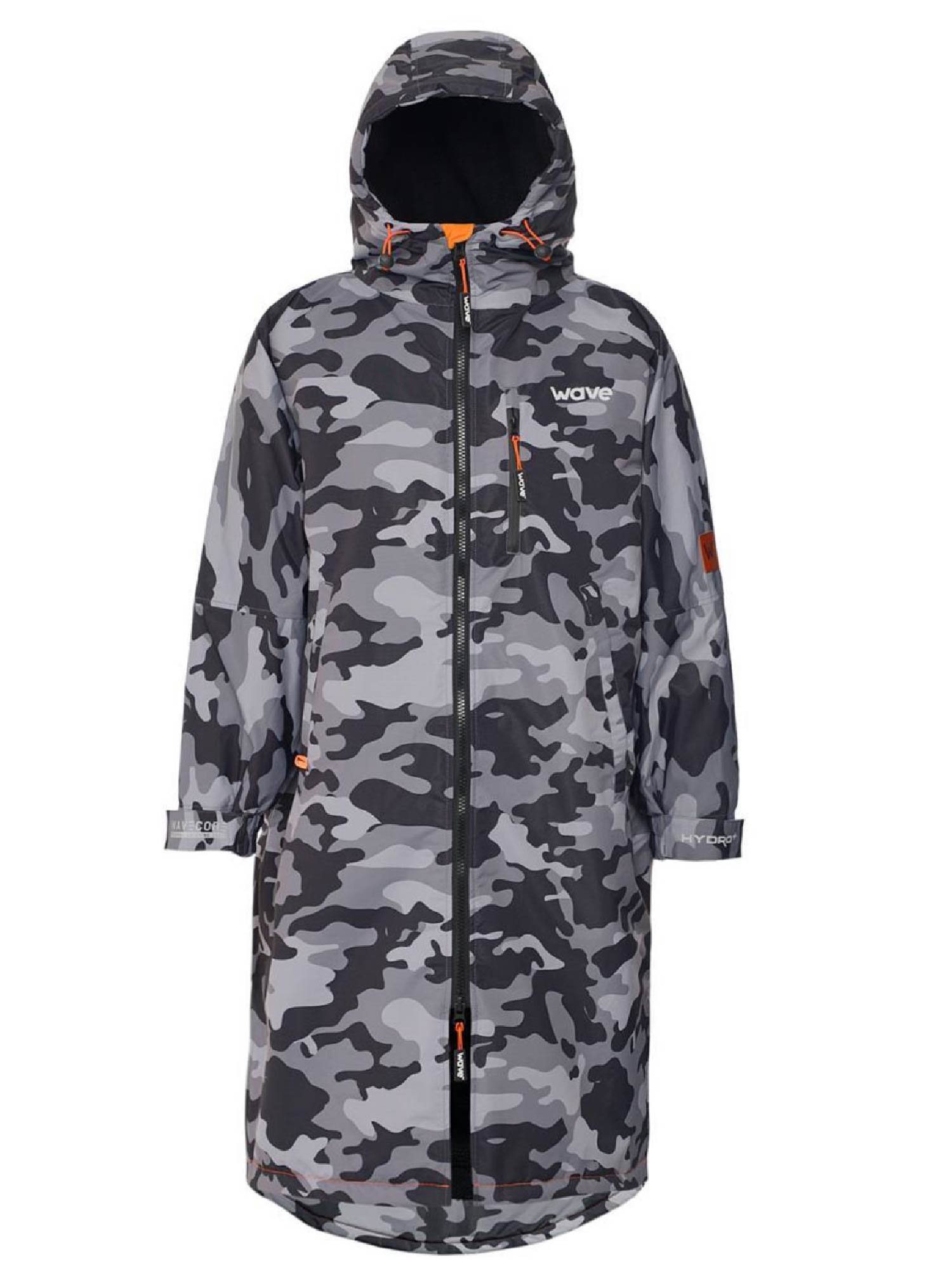 Fleece-Lined Changing Robe | Unisex | Gray Camouflage  Wave Spas USA   