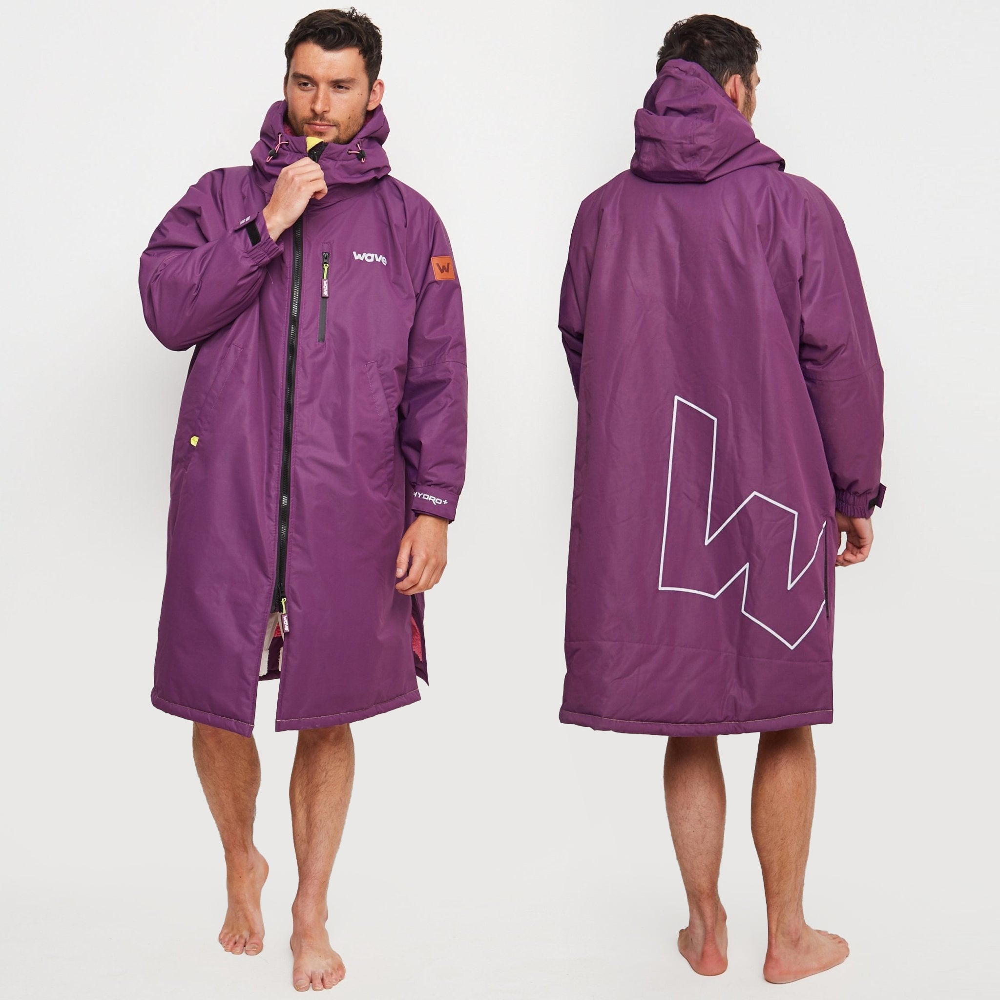 Fleece-Lined Hot Tub Changing Robe | Waterproof & Windproof | Unisex | Purple Robes Wave Spas USA