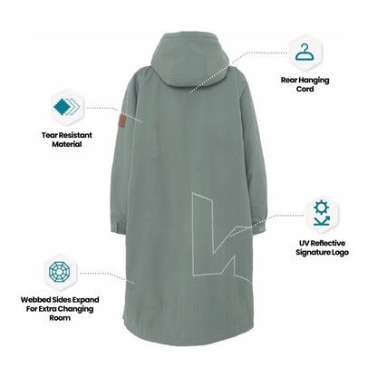 Fleece-Lined Hot Tub Changing Robe | Waterproof & Windproof | Unisex Robes Wave Spas USA