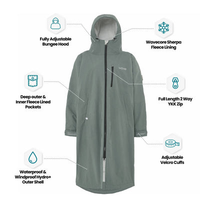 Fleece-Lined Hot Tub Changing Robe | Waterproof & Windproof | Unisex Robes Wave Spas USA