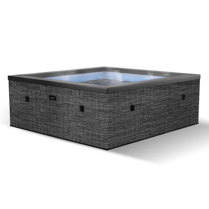 Garda | 4/6-Person Eco Foam Hot Tub | Built-In Integrated Heater Eco Foam Spas Wave Spas Flint Gray Standard 4 Person | 63x27"