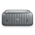 Pacific | 4/6-Person Inflatable Hot Tub | Built-In Integrated Heater | Gray Rattan Inflatable Spa Wave Spas