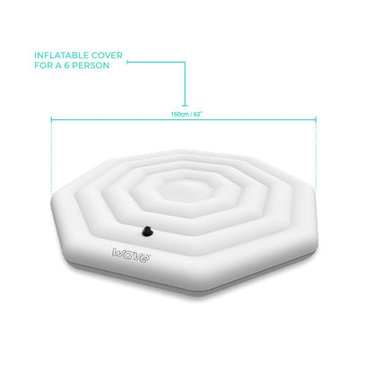 Thermally Efficient Inflatable Cover | Octagon | White Covers Wave Spas