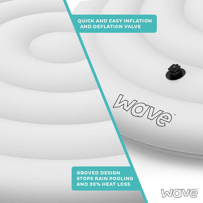 Thermally Efficient Inflatable Cover | Round | 4 Person | White | 127cm Covers Wave Spas