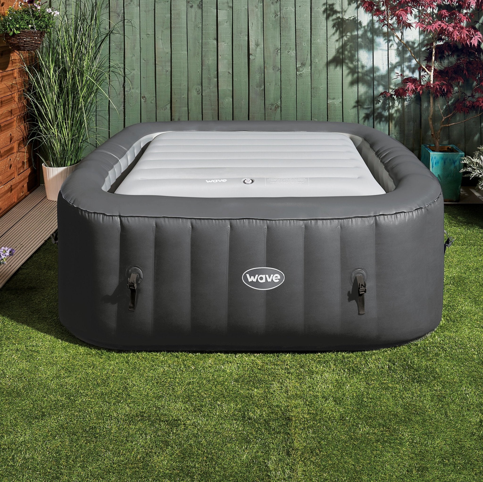 Thermally Efficient Inflatable Cover | Square | 4/6 Person | White Inflatable Covers Wave Spas