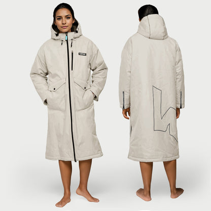Wave 3 in 1 Hot Tub Changing Robe | Waterproof & Windproof | Unisex Robes Wave Spas USA Ecru Small