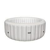 Wave Atlantic Plus 6 Person Inflatable Hot Tub, 140 Massaging Air Jets, White Wood