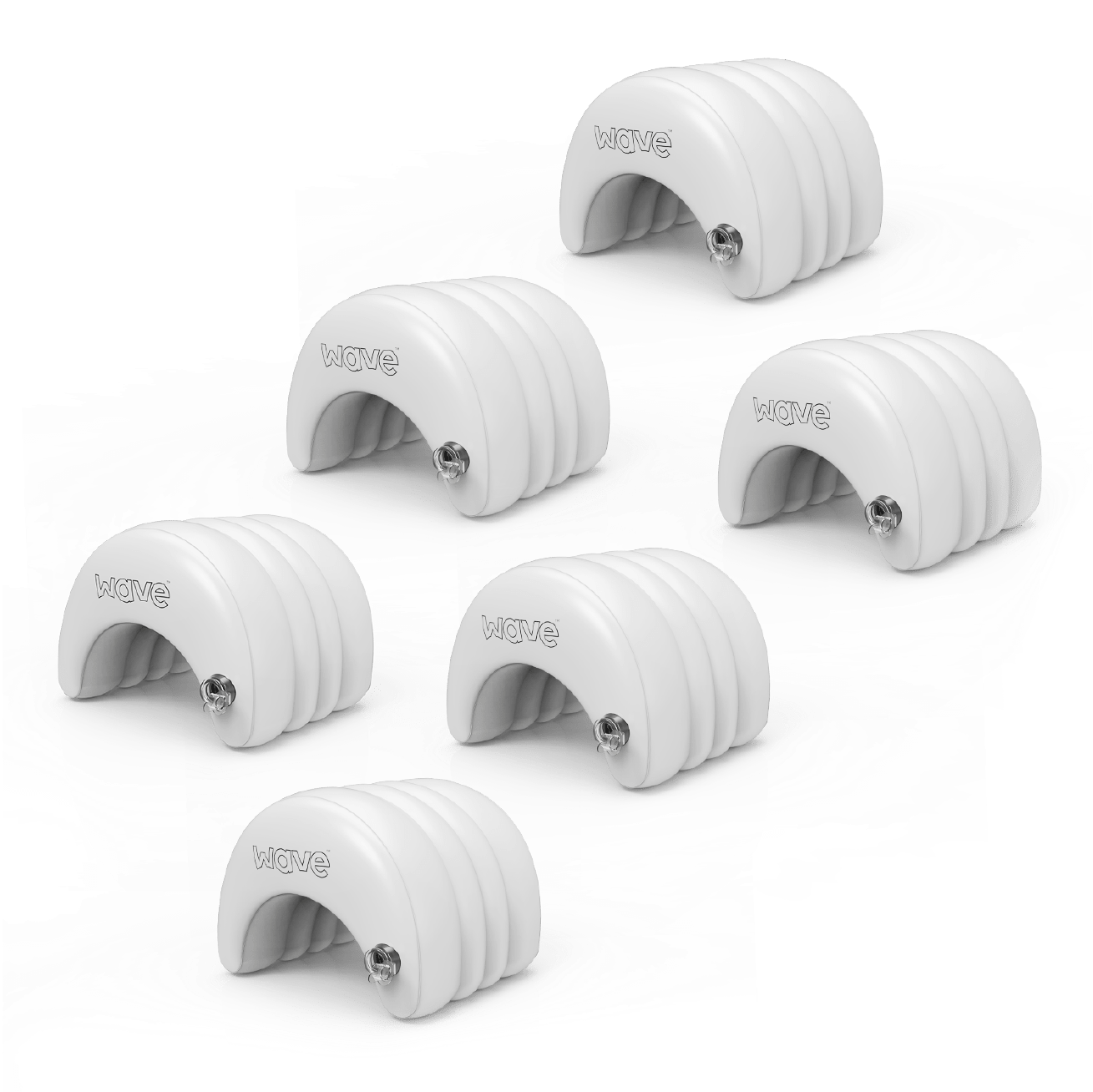 Inflatable Spa Head Rest Pillow | 6 Pack | White - Head Rest - Wave Spas USA