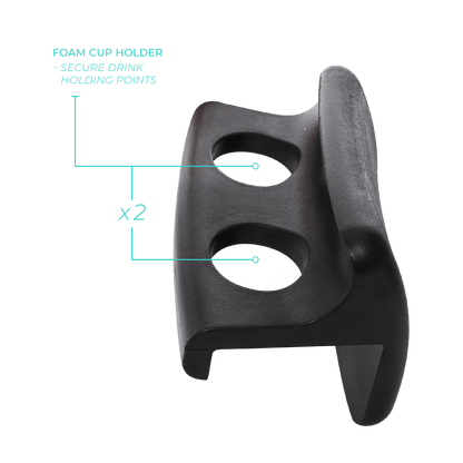 2-in-1 Head Rest & Drinks Holder | Osaka | Black Head Rests Wave Spas