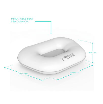 Inflatable Seat Cushion/Floating Tray | White Seats Wave Spas